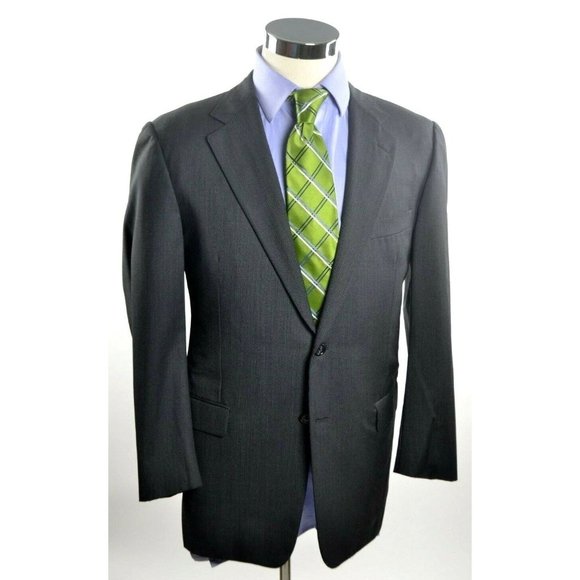 HICKEY FREEMAN Canterbury 2 BTN 100% Wool Sport Coat Blazer Size 42R Gray Stripe - Picture 3 of 8